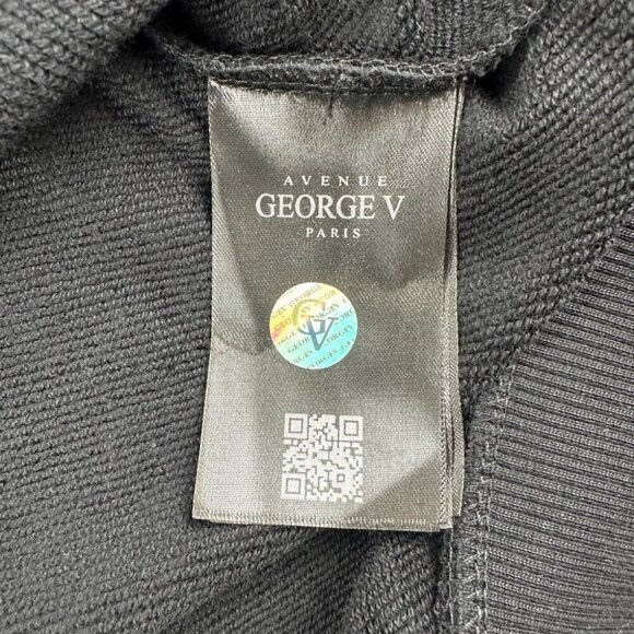 Avenue George V Paris Black Sweater Men’s Size L - Picture 8 of 15